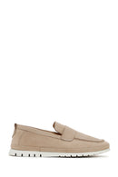 Men's Beige Nubuck Leather Casual Loafer | Derimod