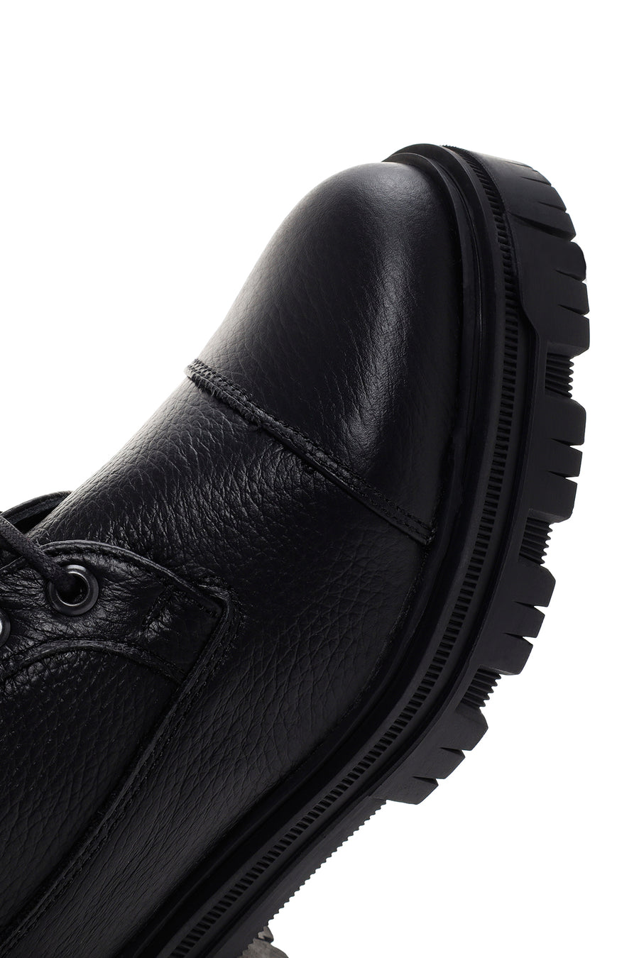 Women's Black Zippered Leather Boots