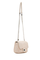 Women's Beige Long Strap Straw Crossbody Bag | Derimod