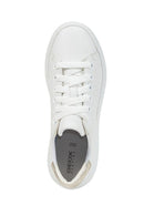 Geox Kadın Beyaz Spherica Ec4.1 Deri Bağcıklı Sneaker | Derimod