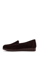 Woman Brown Suede Comfort Shoes | Derimod