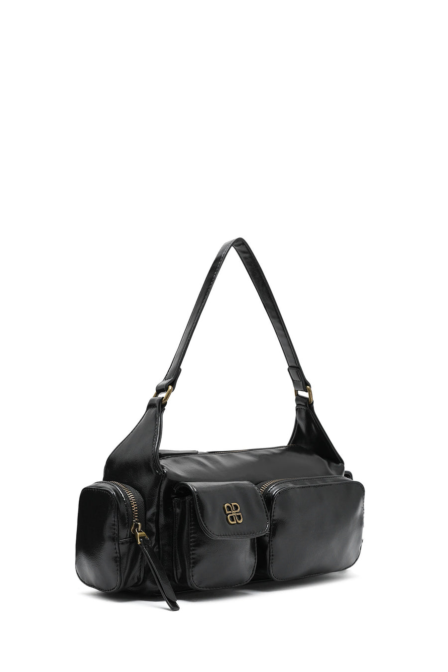 Women's Black Long Strap Shoulder Bag