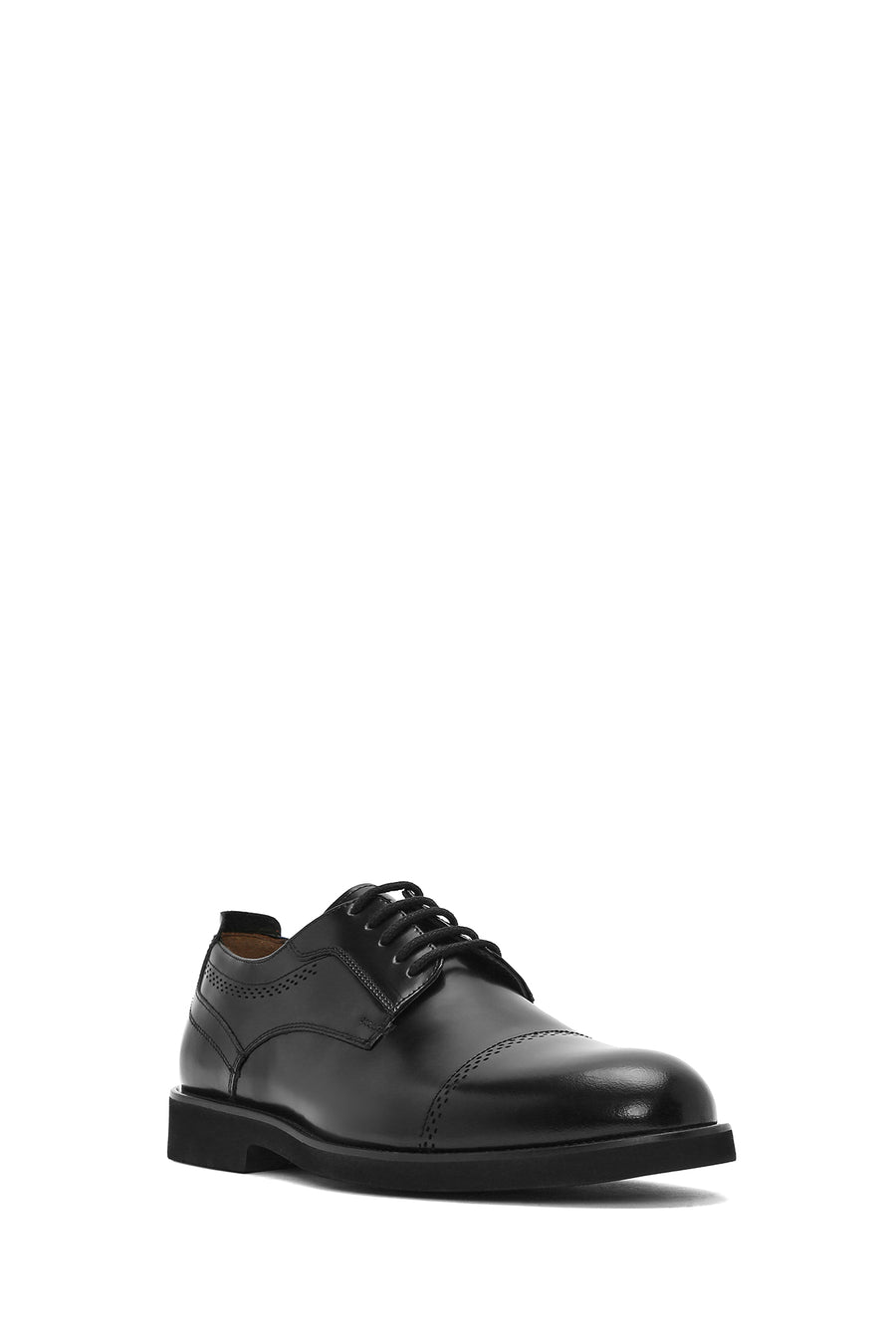Men's Black Laced Leather Classic Shoes