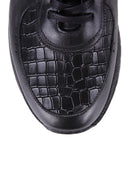 Crocodile Patterned Men's Leather Sneaker | Derimod