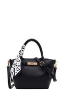 Woman Black Mini Shoulder Bag with Long Strap and Accessory | Derimod