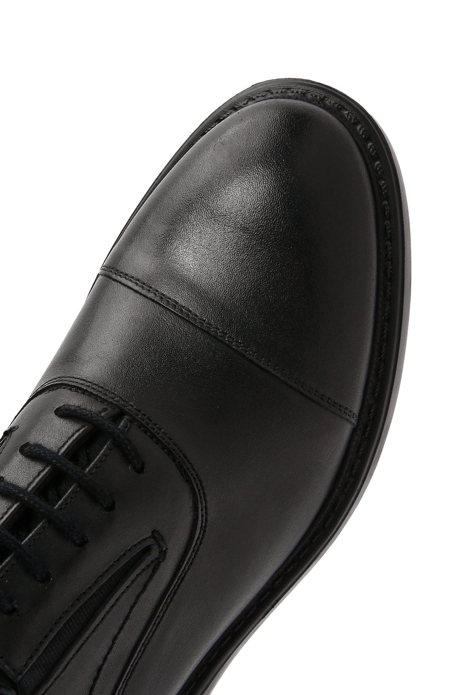 Men's Black Lace-up Leather Casual Shoes