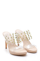 Women's Studded Detailed Heeled Slippers | Derimod