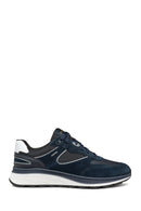 Geox Men's Navy Blue Spherica Active X1 Abx Laced Waterproof Leather Sneaker | Derimod