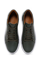 Men's Green Leather Sneaker | Derimod