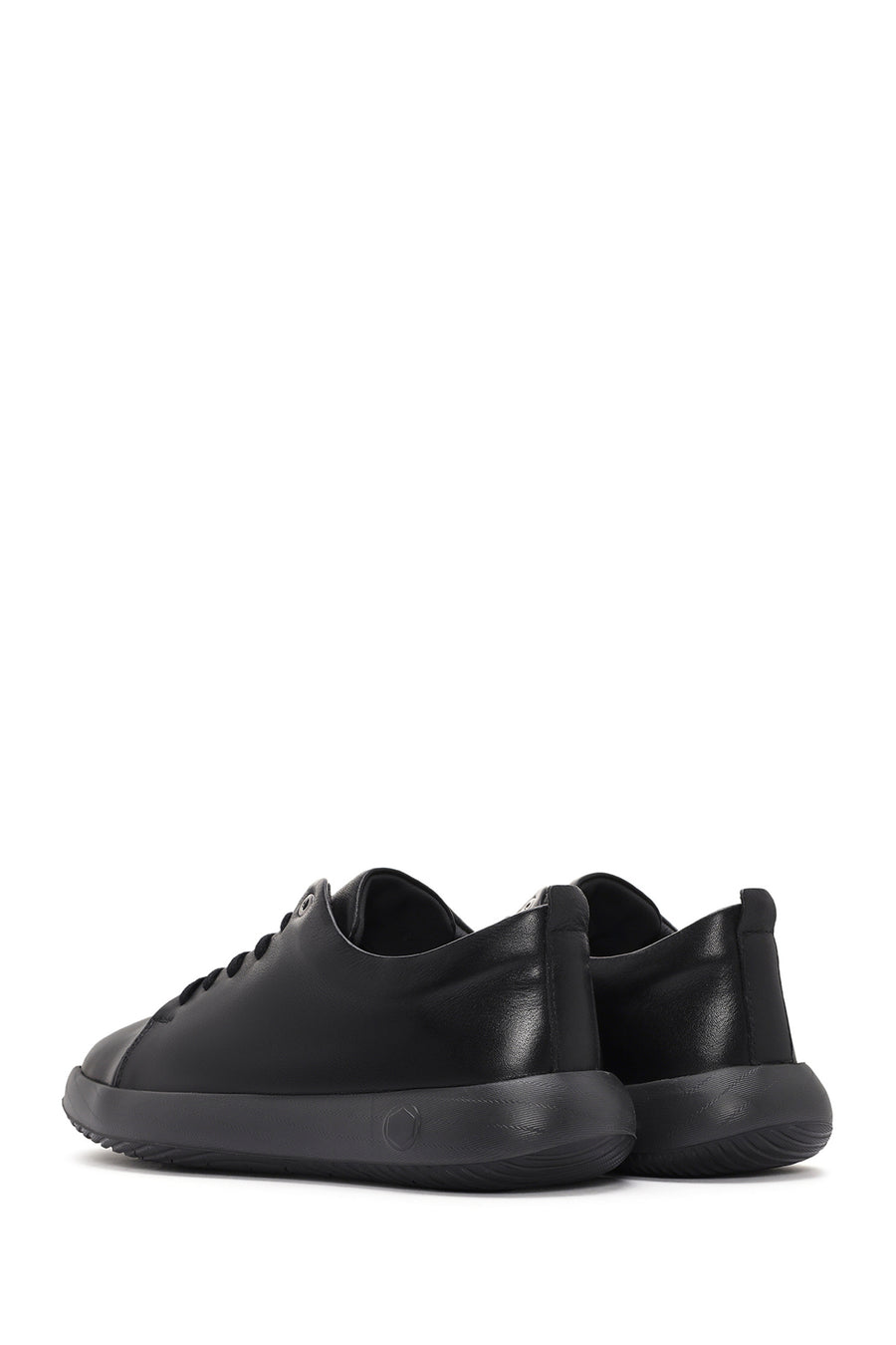 
Men's Black Lace-Up Leather Sneaker
