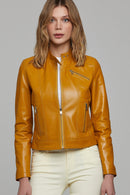 Kylie Women's Leather Jacket | Derimod