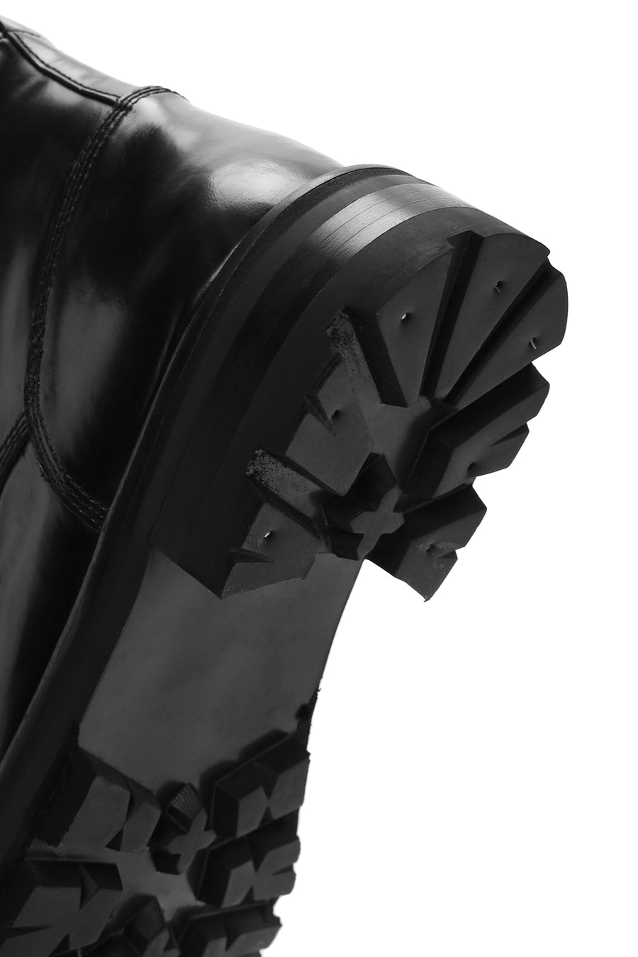 Men's Black Zippered Leather Boots