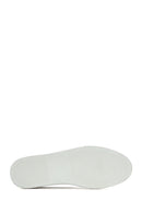 Men's White Lace-up Leather Sneaker | Derimod