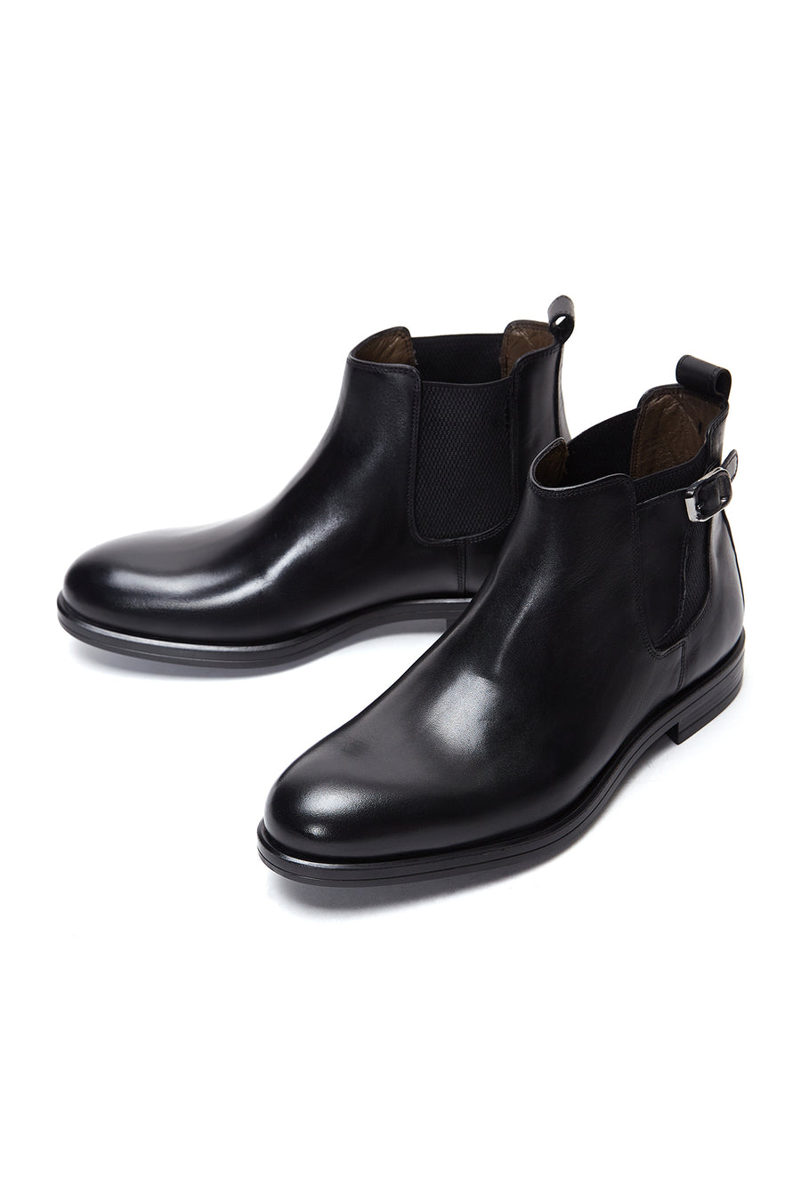 Men's Black Chelsea Leather Boots