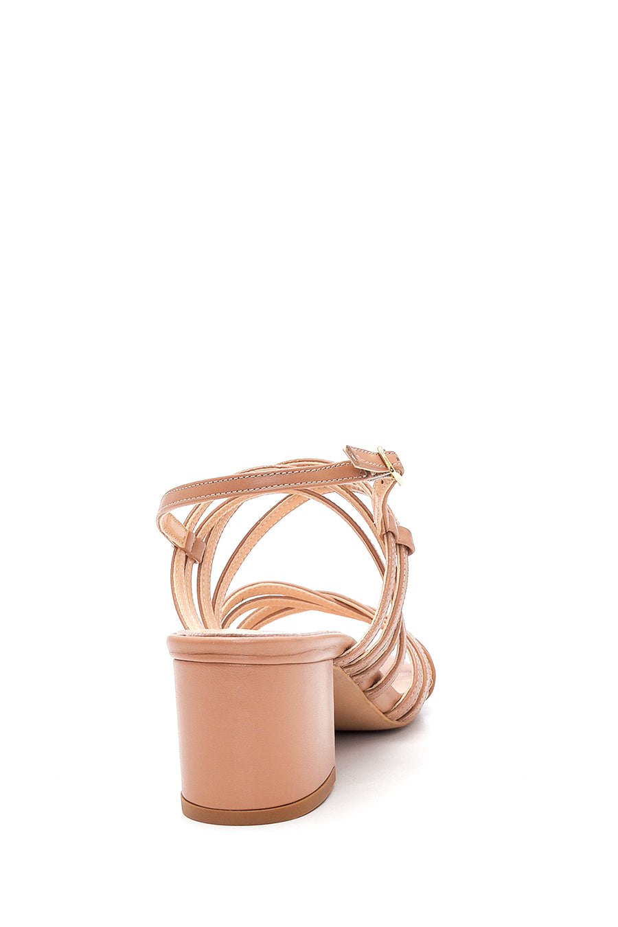Women's Thick Heeled Leather Sandals