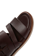 Men's Brown Leather Sandals | Derimod