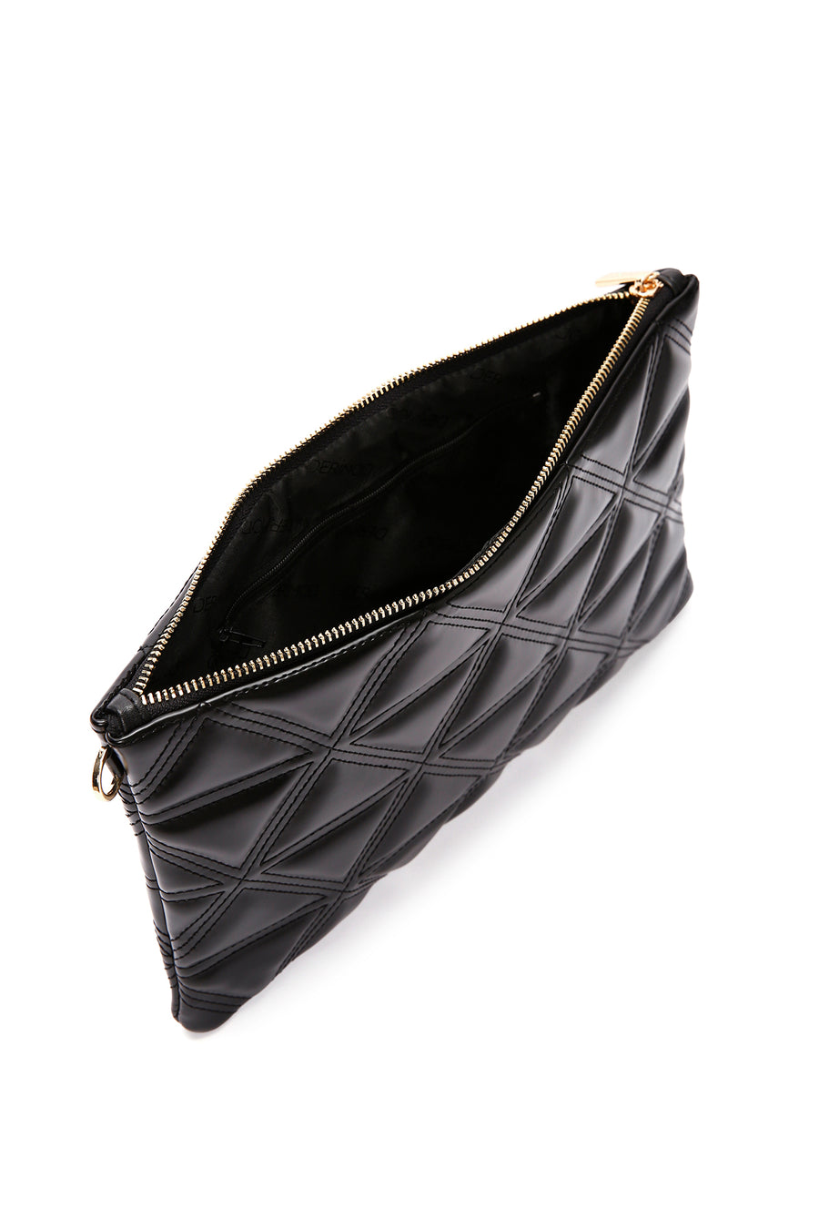 Women's Black Long Chain Strap Quilted Clutch Bag