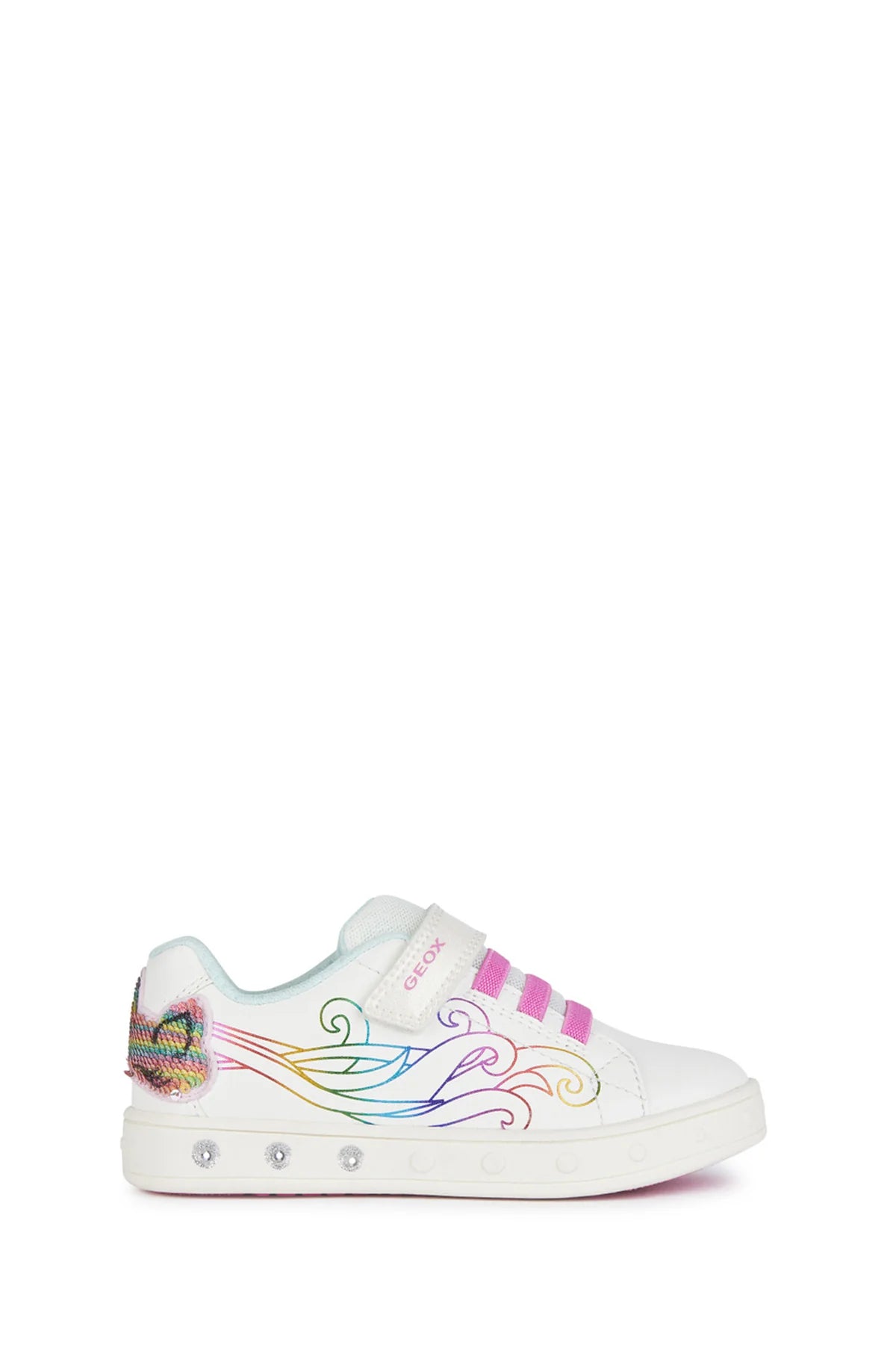Geox Kız Çocuk Beyaz Skylin Deri Sneaker J458WC000BCC0653 | Derimod