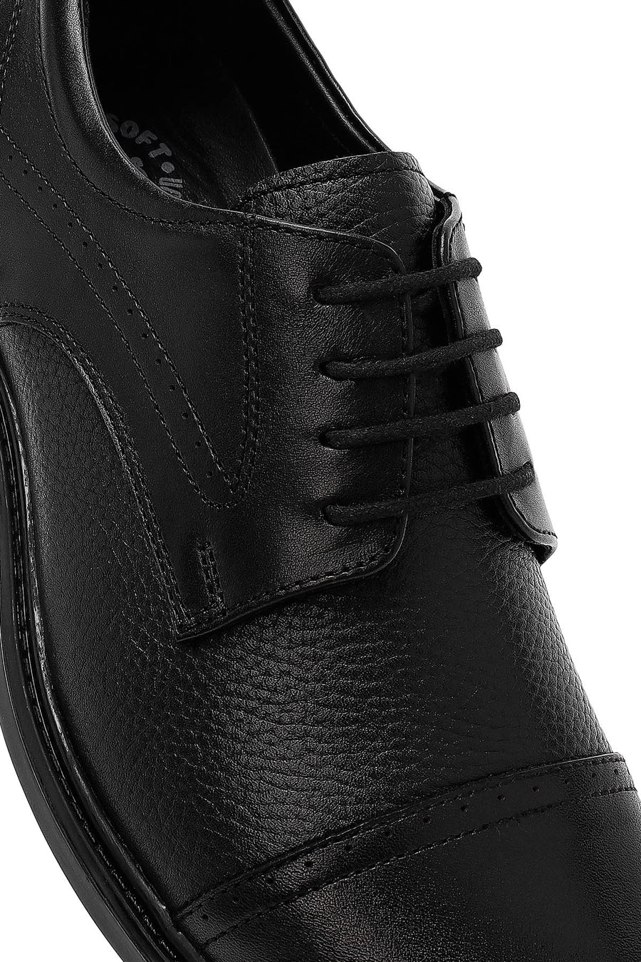 Men's Black Laced Leather Classic Shoes