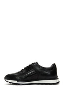 Erkek Siyah Deri Baskılı Sneaker | Derimod