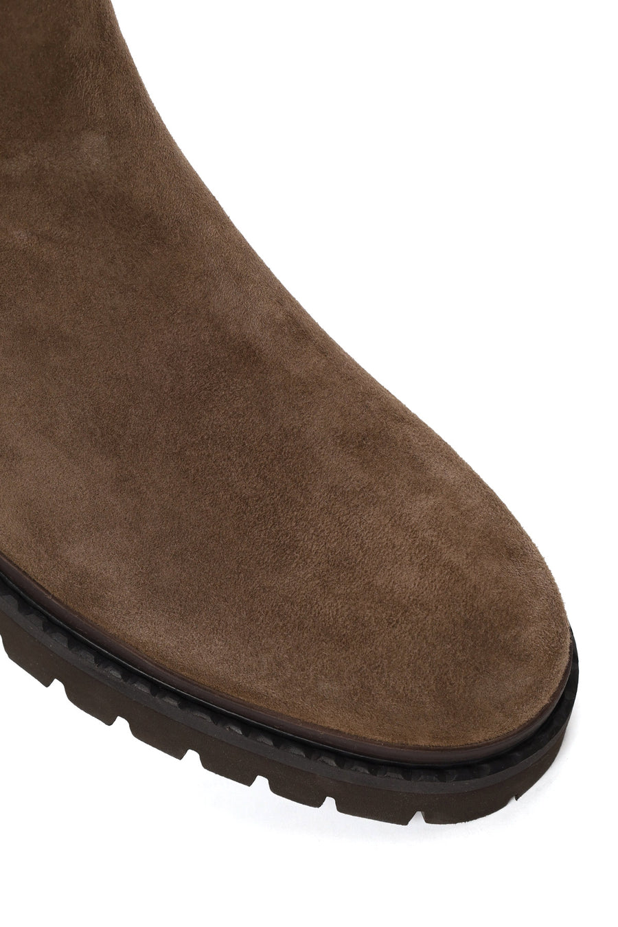 Male Beige Thick-Soled Suede Casual Chelsea Boots