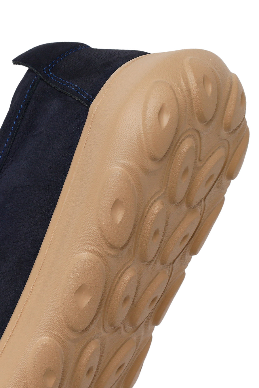 Male Navy Nubuck Leather Casual Shoes