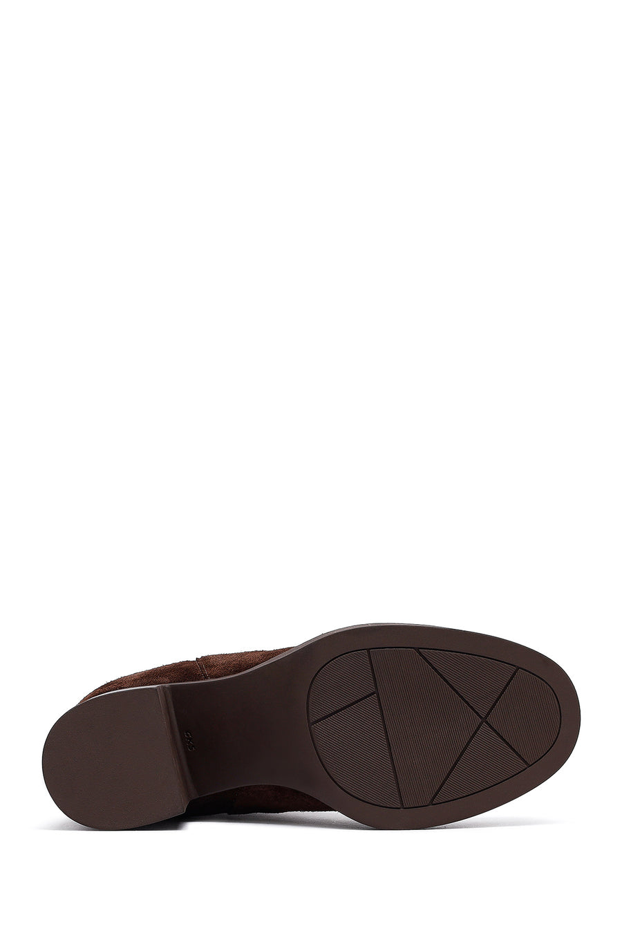 Woman Brown Suede Heels Leather Chelsea Boots
