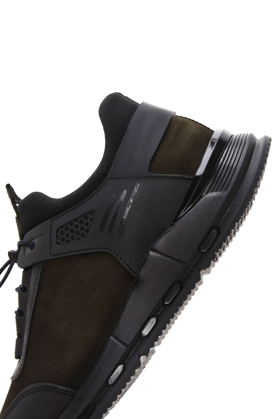 Erkek Haki Bağcıklı Nubuk Deri Sneaker