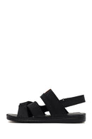 Men's Black Leather Sandals | Derimod