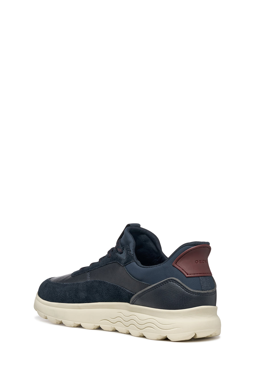 Geox Erkek Lacivert U Spherıca Plus A - Nappa+Sued Bağcıklı Kalın Tabanlı Süet Sneaker