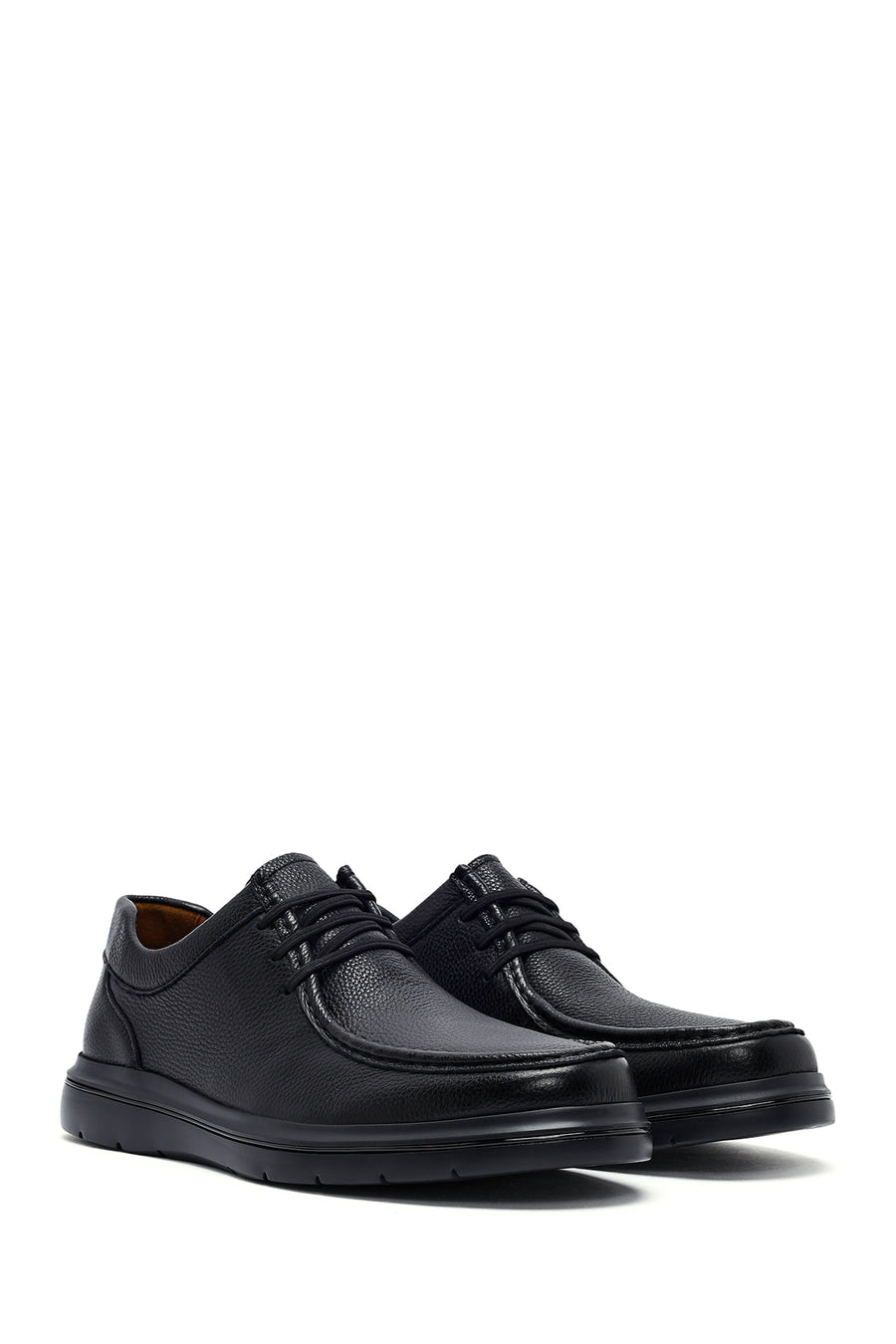 Men's Black Lace Up Leather Casual Shoes