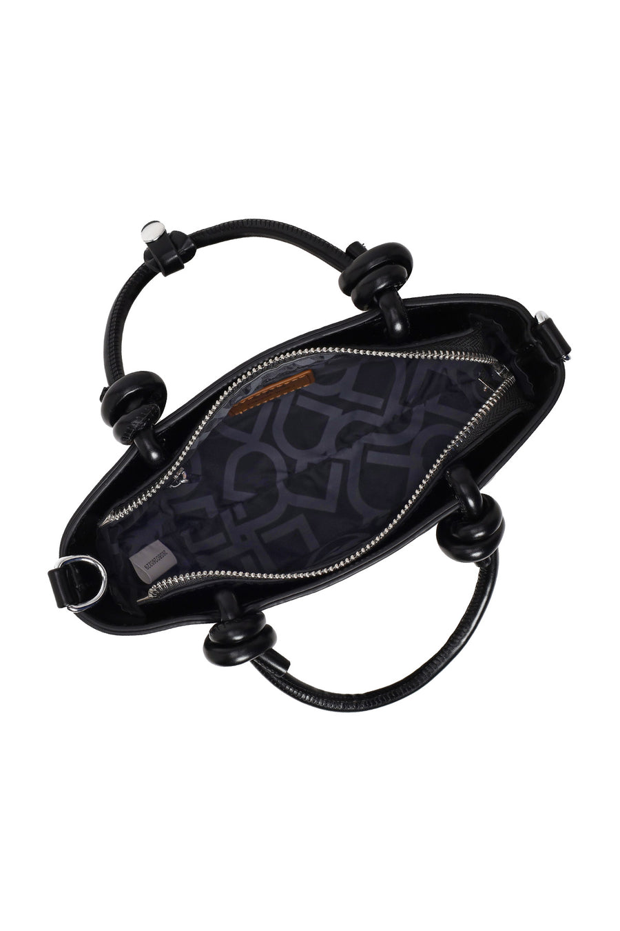 Woman Black Long-Strap Knitted Mini Shoulder Bag