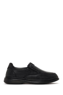 Male Black Leather Comfort Loafer | Derimod