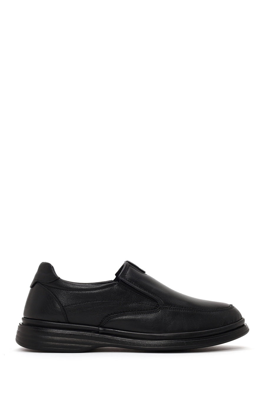 Male Black Leather Comfort Loafer WM832006DV | Derimod
