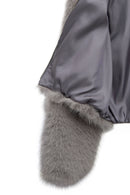 Dallas Women's Gray Shirt Collar Teddy Coat | Derimod