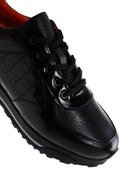 Men's Black Leather Casual Sneaker | Derimod