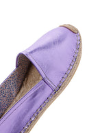 Women's Lilac Metallic Straw Sole Espadrille | Derimod