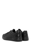 Men's Black Lace-up Leather Sneaker | Derimod