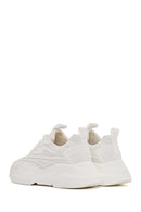 Women's White Lace-Up Thick Soled Sneaker | Derimod