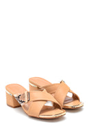 Women's Casual Heeled Slippers | Derimod