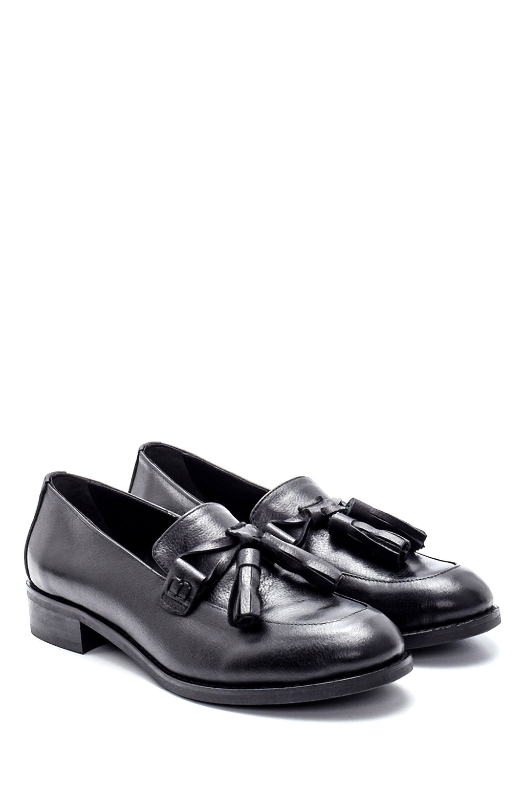 Kadın Deri Püskül Detaylı Loafer