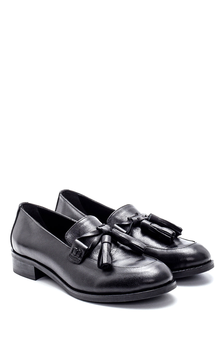 Kadın Deri Püskül Detaylı Loafer