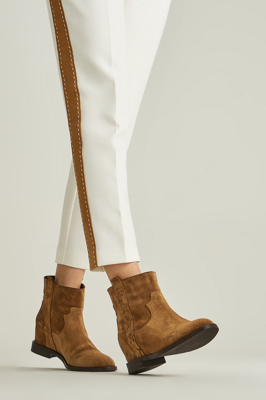 Wedge Heeled Women's Suede Boots