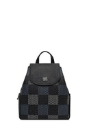 Women's Black Printed Backpack | Derimod