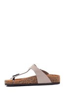Women's Leather Nubuck Slippers | Derimod