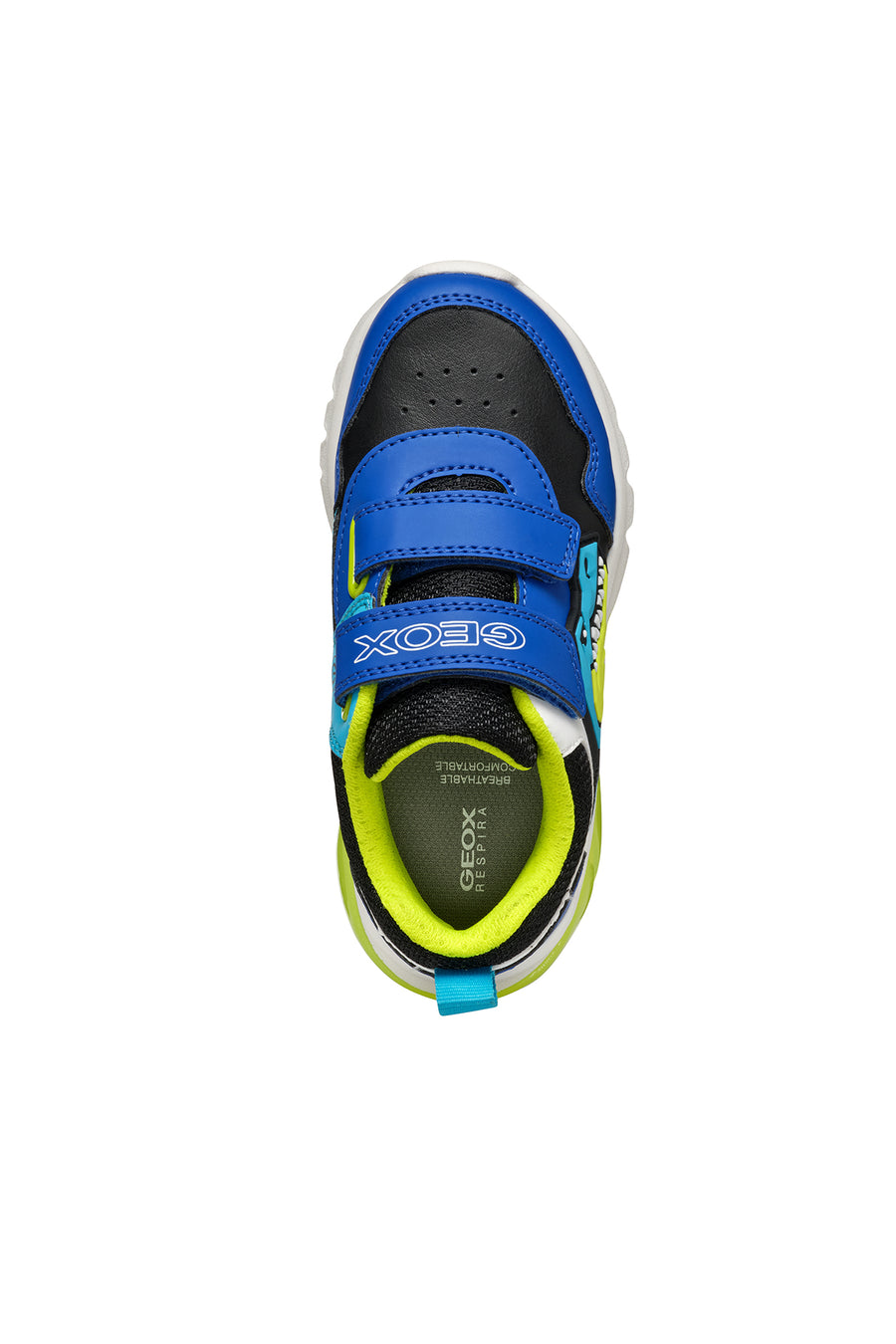 Geox Boy Blue Ciberdron Banded Patterned Light Detailed Sneaker