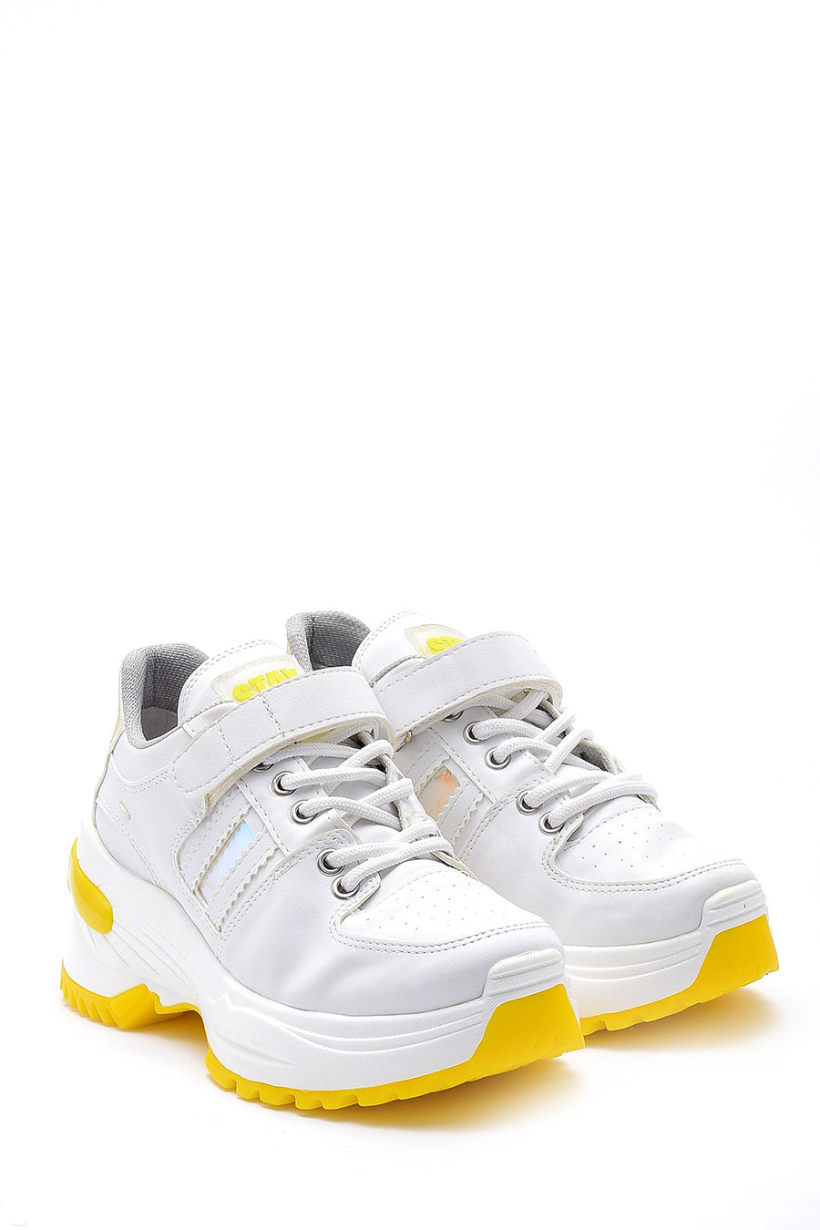 Women's High-Sole Leather Sneaker