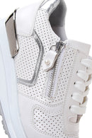 Women's White Printed Thick Soled Sneaker | Derimod