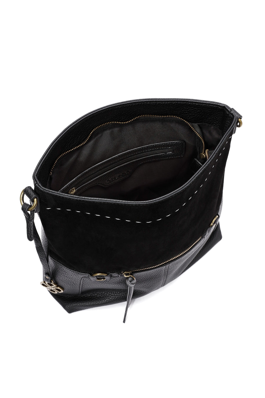 Women's Black Long Strap Shoulder Bag