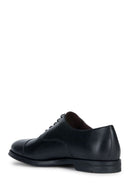 Geox Men's Black Decio Laced Leather Classic Shoes | Derimod